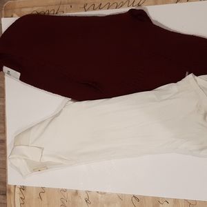 Women's Size S Hollister Cardigan Sweater &White Button Up Shirt